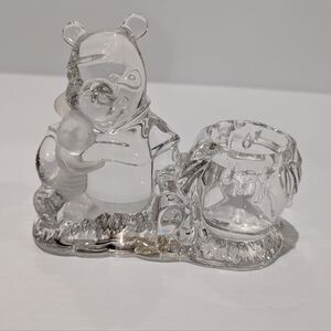 Lenox Winnie The Pooh And Piglet Crystal Glass Honey Pot Candle Holder